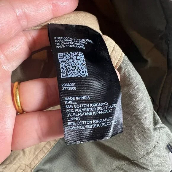 Prana Palisades Ripstop Womens Jacket MEDIUM in Rye Green UPF 50+ - Picture 8 of 12